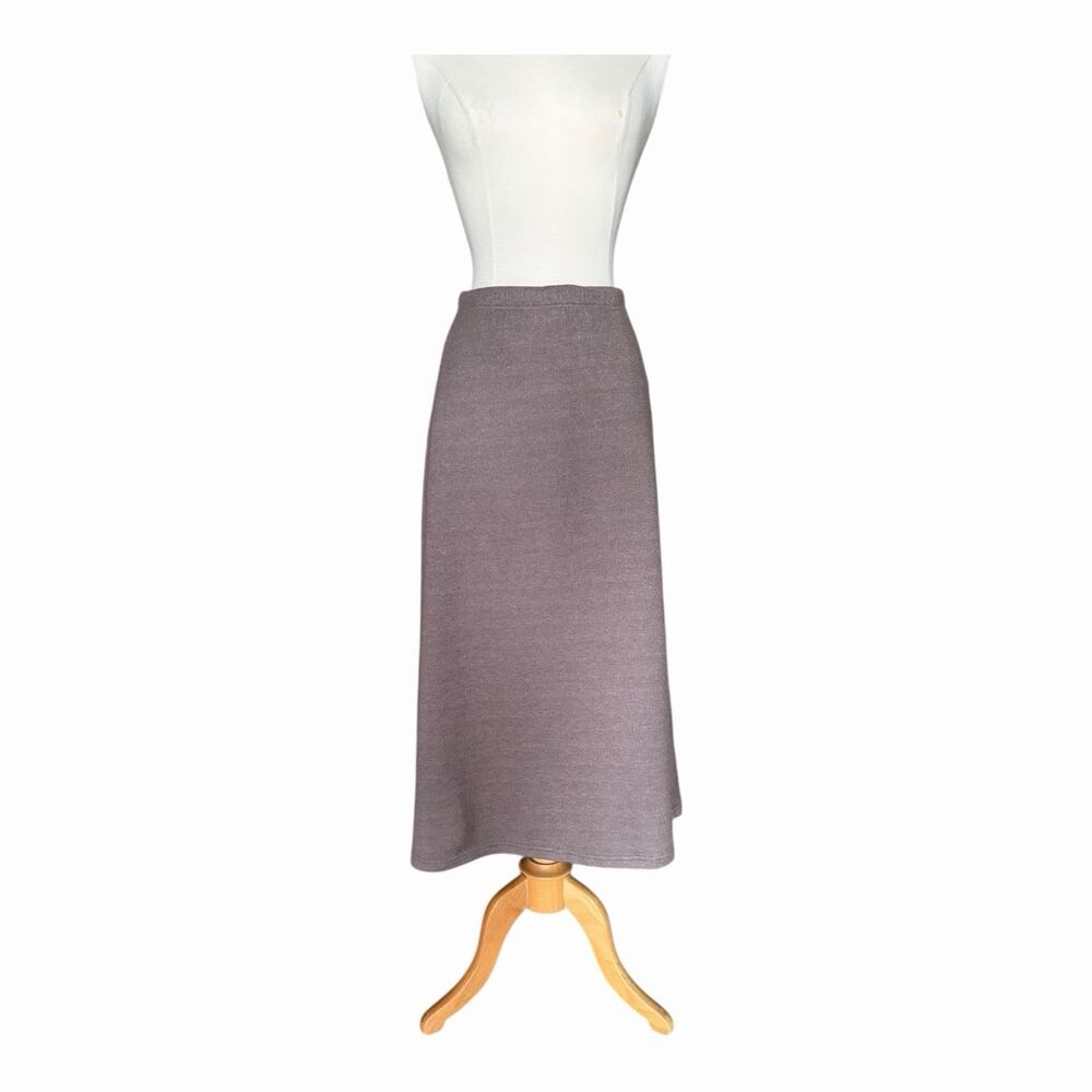 OGL Timeless Flared Maxi Skirt XS Heather Brown Drawstring Waist NWT